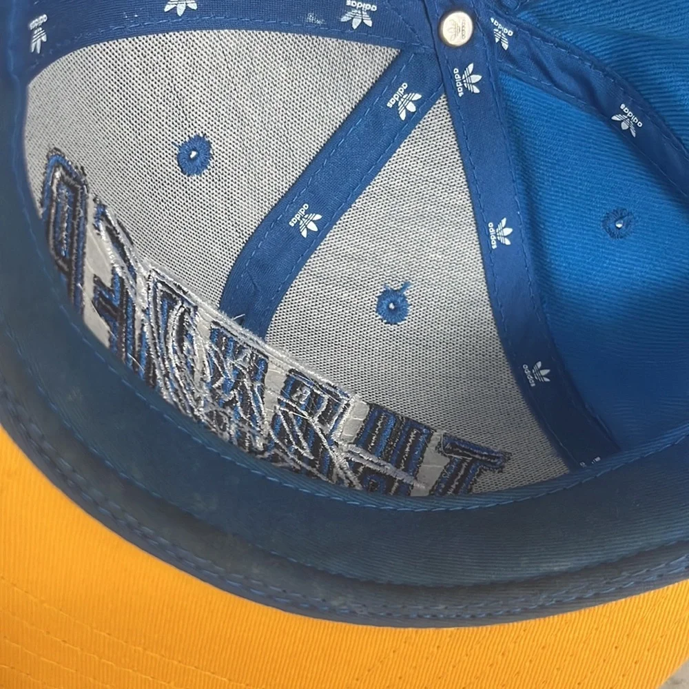 Blue And Yellow Addias‎ OKC Thunder Embroidered Baseball Snapback Cap